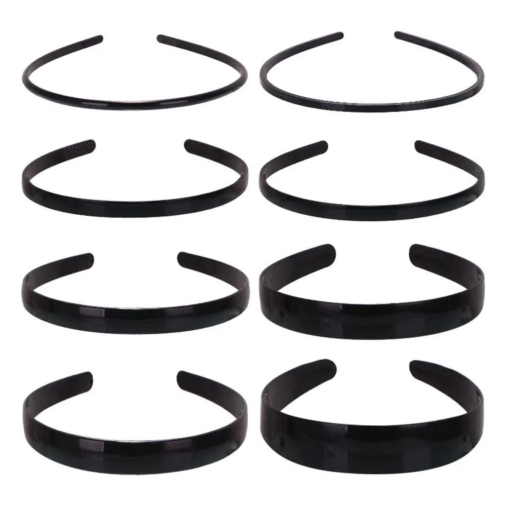

Fashion Women Men Unisex Black Thin Wide Hair Head Hoop Band Sport Headband Non-slip Hairband Girls Simple Hair Accessories