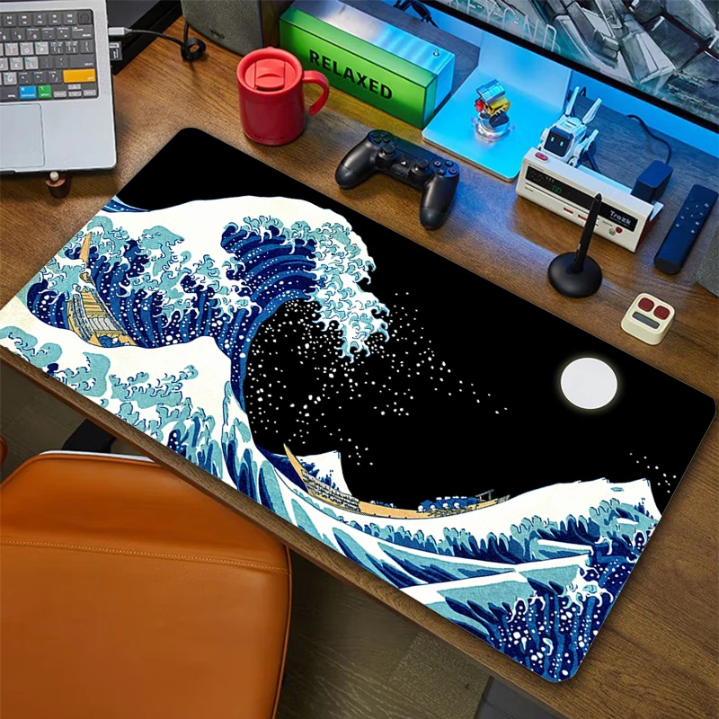 

Black and White Desk Mat Gaming Mouse Pad Large Mousepad Gamer PC Accessories XXL Computer Keyboard DeskPad Anime Mouse Mat Run