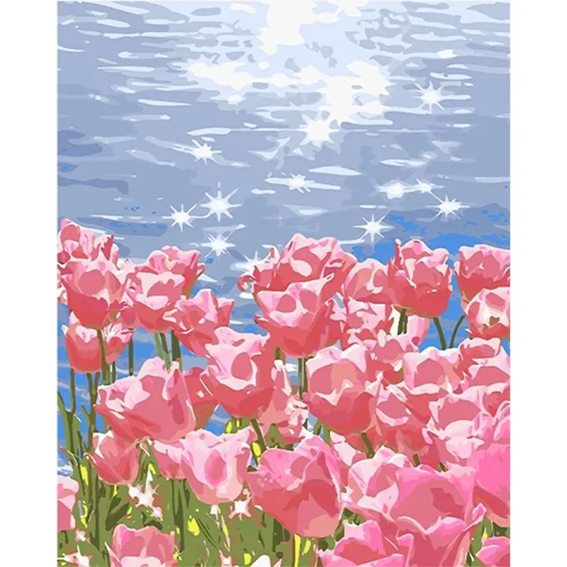 

GATYZTORY Classic Paint by numbers Crafts Picture Paint Flowers Number paiting Personalized gift Wall art