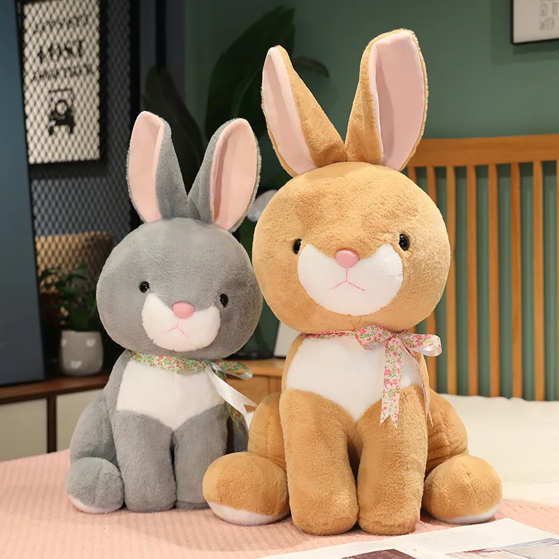 

1pc 25-75cm Lovely Simulation Rabbit Doll Fluffy Bunny Plush Toys for Kids Girls Accompany Toys Nice Birthday Gift