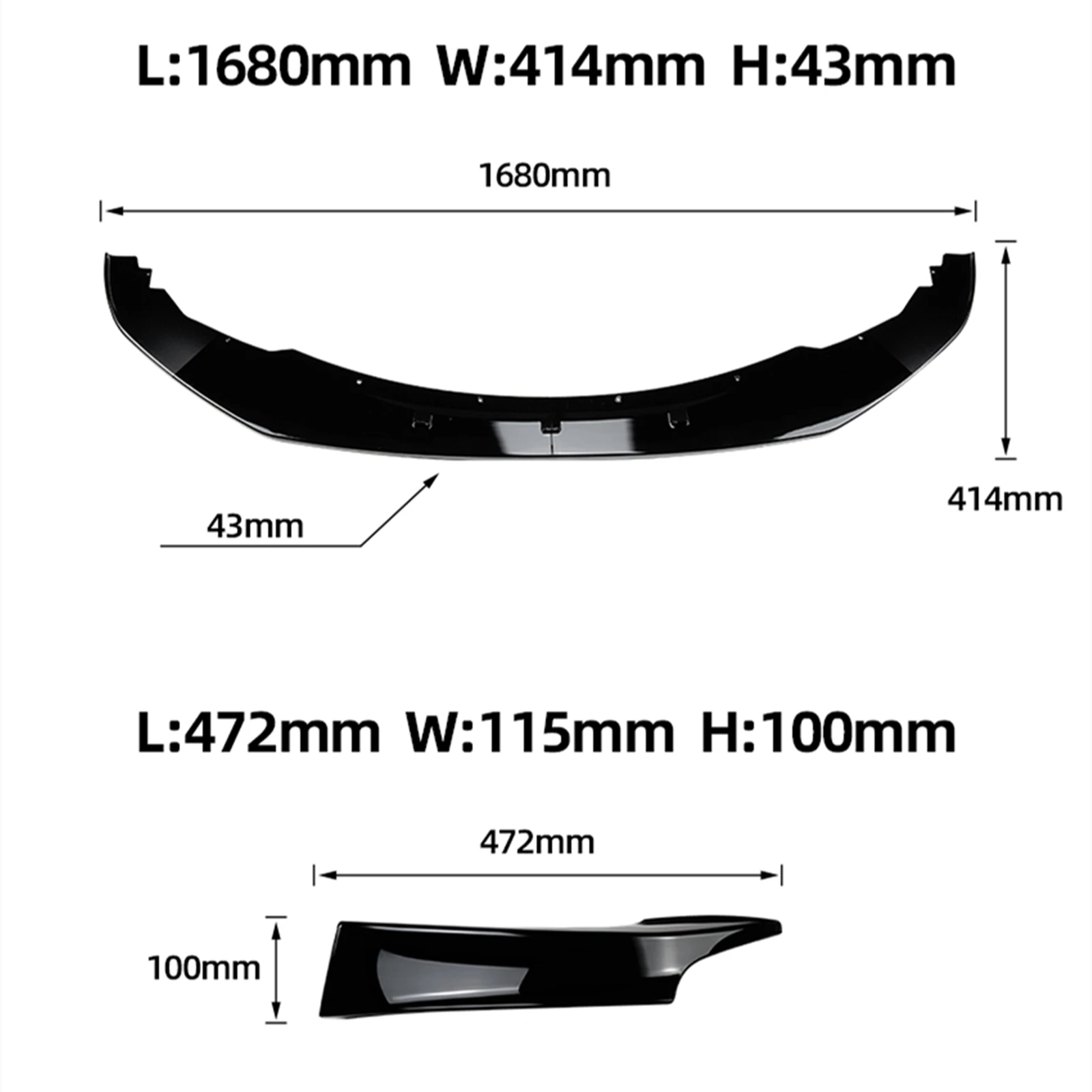 Для BMW 1 серии F20 F21 M Sport 2011-2015 118i 120i Carbn Fiber Look передний бампер Splitter Blade Lip + боковая