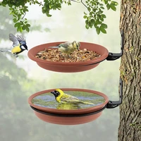 2pcs hummingbird drinker feeding tray outdoor large capacity bird feeder garden accessories with sturdy brackets screws