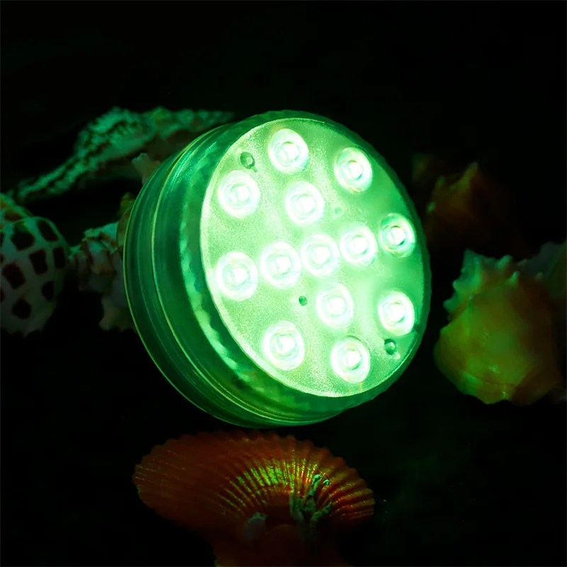 

13 LEDs Underwater Light 16 Colors RGB IP68 Waterproof Pond Vase Swimming Pool Light 21 Key RF Remote Control Submersible Lights