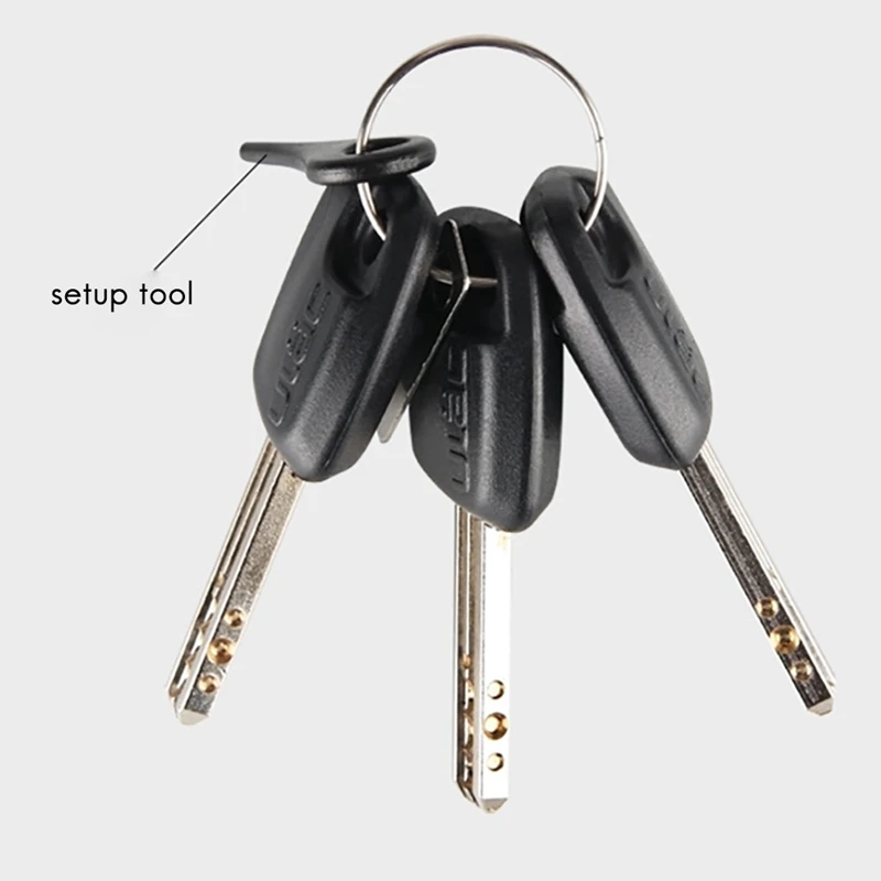 ULAC Bike Lock Bicycle Electronic Alarm Cycling 110Db Loud Cable Anti-Theft Locks Road Safe Wire