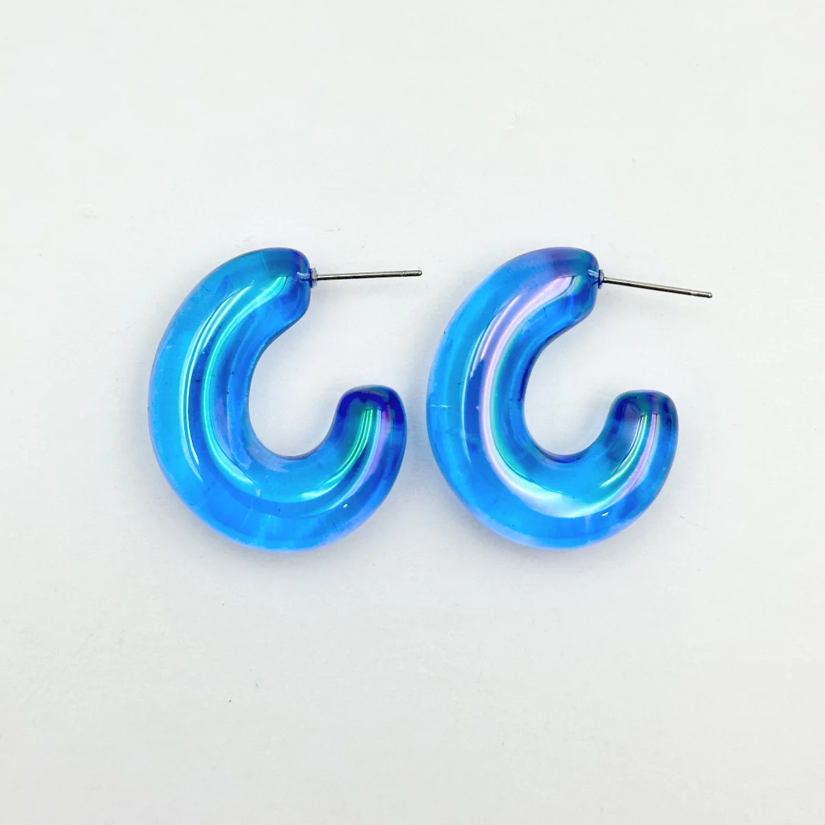 Модные прозрачные акриловые серьги желе конфетных цветов полные и ослепительные