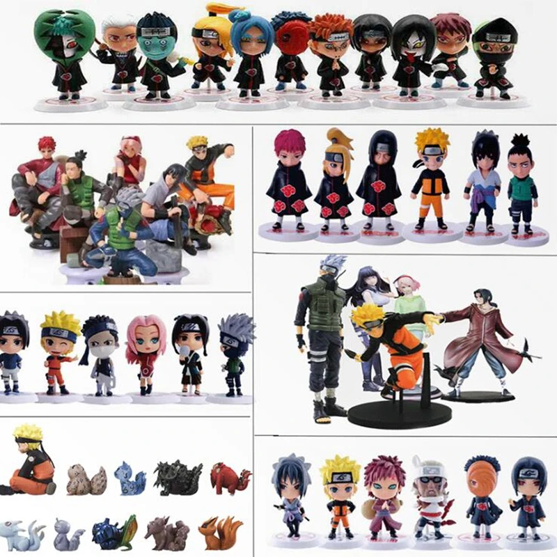 

Japan Anime Character Naruto Action Figures Kakashi Sakura Sasuke Itachi Obito Gaara Doll Vinyl PVC Model Gift Toys