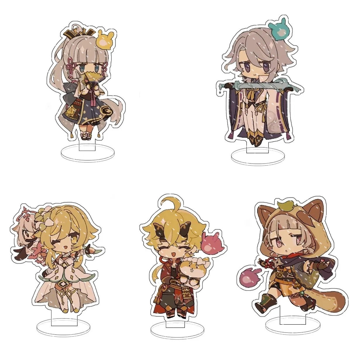 

Anime Genshin Impact Kamisato Ayaka Cosplay Acrylic Cute Action Figure Lumine Stand Model Toy Kawaii Desk Decoration Fans Gift