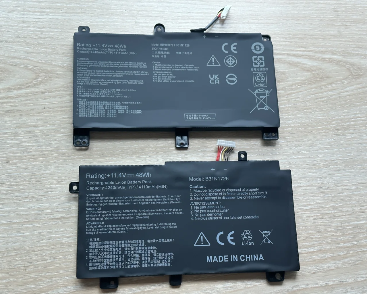 B31N1726 Аккумулятор для ноутбука ASUS TUF Gaming FX80 FX86 FX504 FX504G FX504GM FX505 FX505G FX505DT FX505GE A15 FA506 48Wh