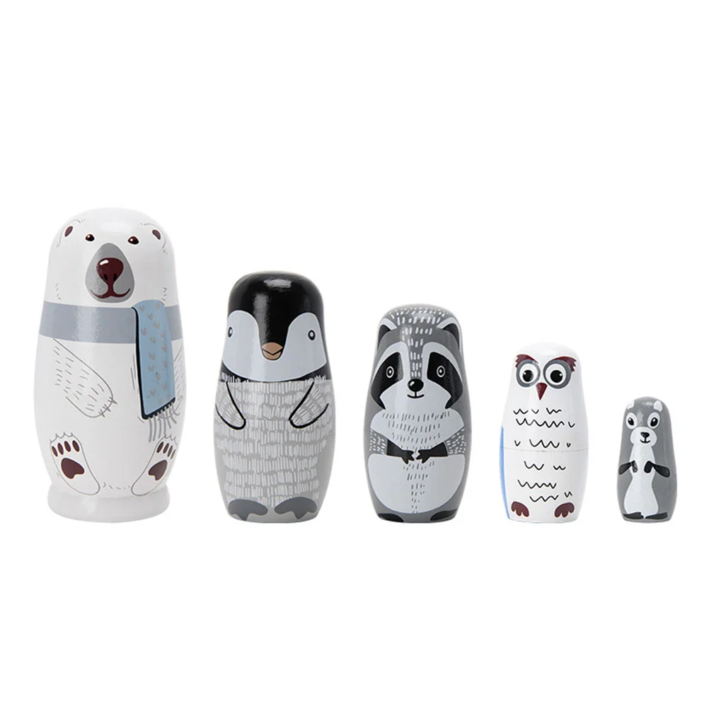 

Matryoshka Wooden Crafts Dolls Russian Nesting Painted Matryoshkas Toy Stacking Creative