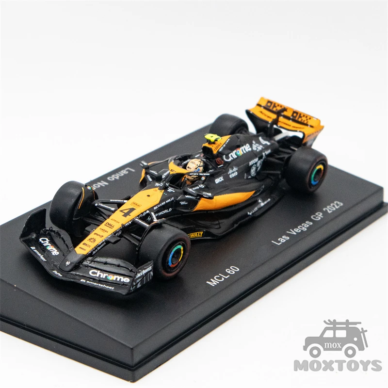 Литая под давлением модель автомобиля Spark 1:64 MCL60 No 4 / 81 Las Wegas GP 2023