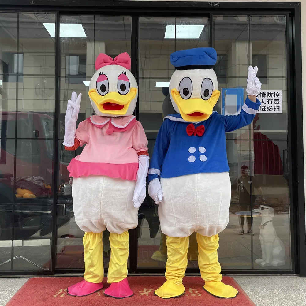 

Cosplay Donald Duck Boy and Daisy Duck Girl Cartoon character costume Mascot Advertising Fancy Dress Party Animal carnival prop