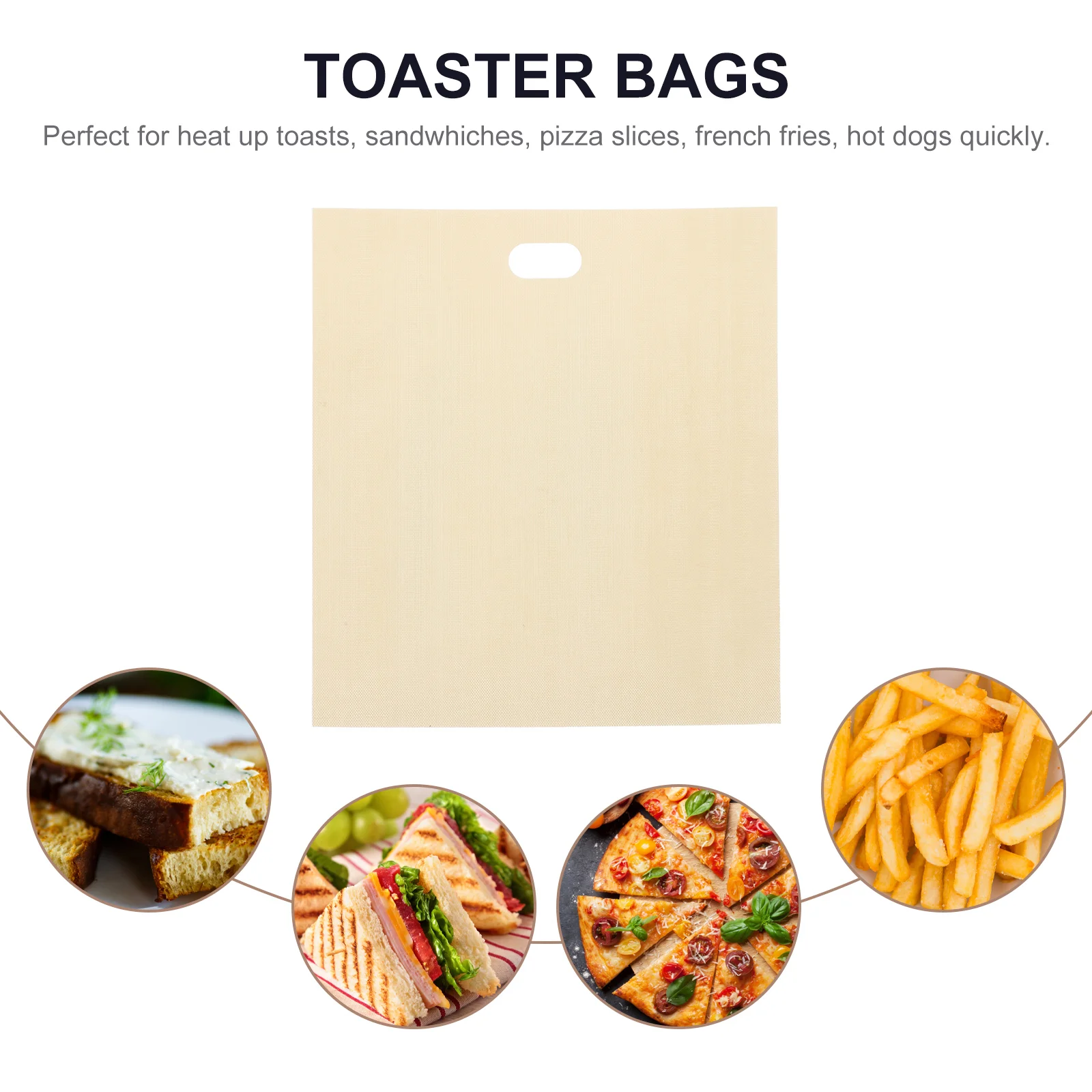 

5 Pcs Bread Bag High Temperature Resistance Coated Glass Fiber Cloth