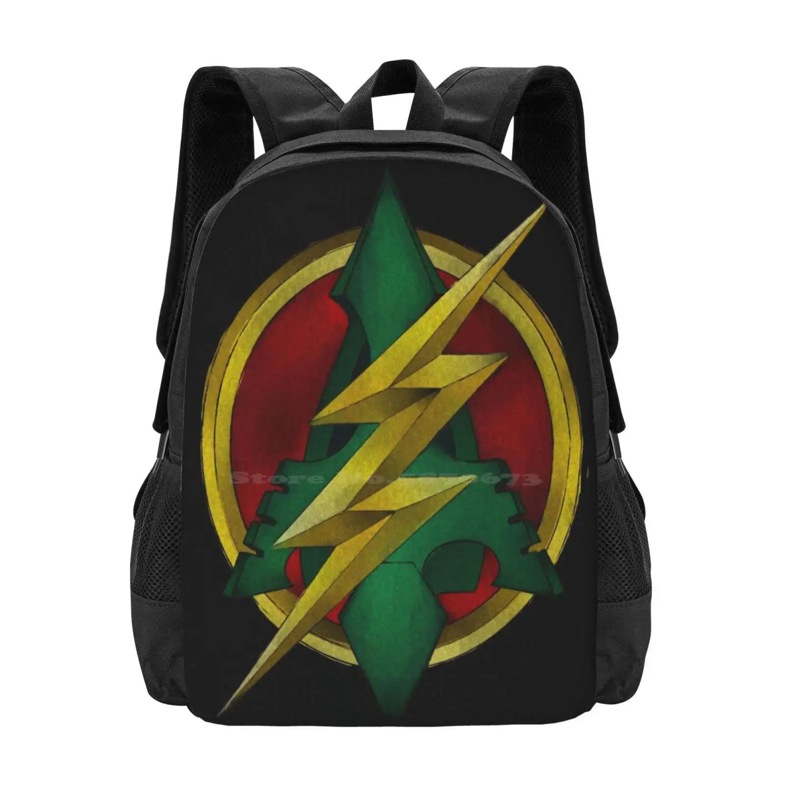 Flash-Arrow Pattern Design Laptop Travel School Bags Flash Green Arrow Oliver Queen Barry Allen