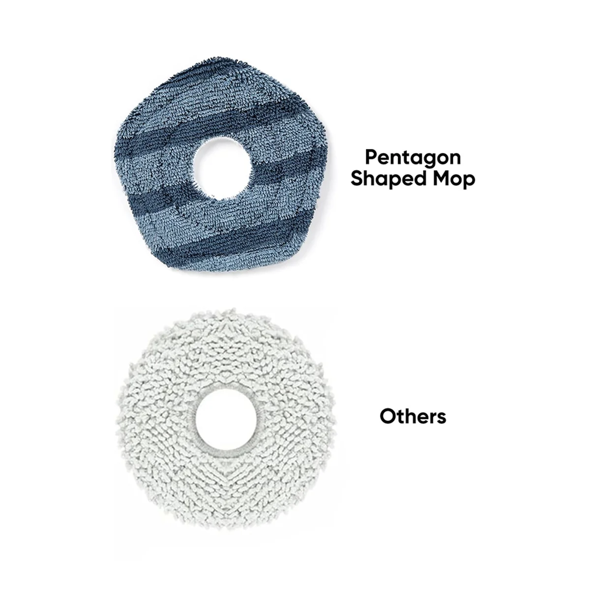 Моющиеся тряпки для вакуумной швабры 2 шт. совместимы с роботами-пылесосами Eufy X10