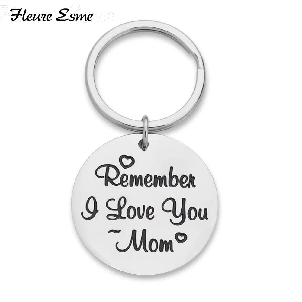 

Mothers Day Gifts Keychain for Mom from Daughter Son Remember I Love You Mom Birthday Gifts for Women Mommy Key Ring for Her