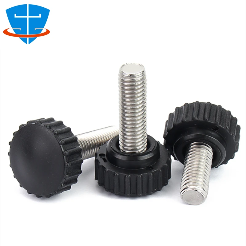 

M3 M4 M5 M6 M8 304 накатанная круглая головка ручка винт резиновый винт с накатанной головкой пластиковая ручка Bakelite ручной затягивающий болт