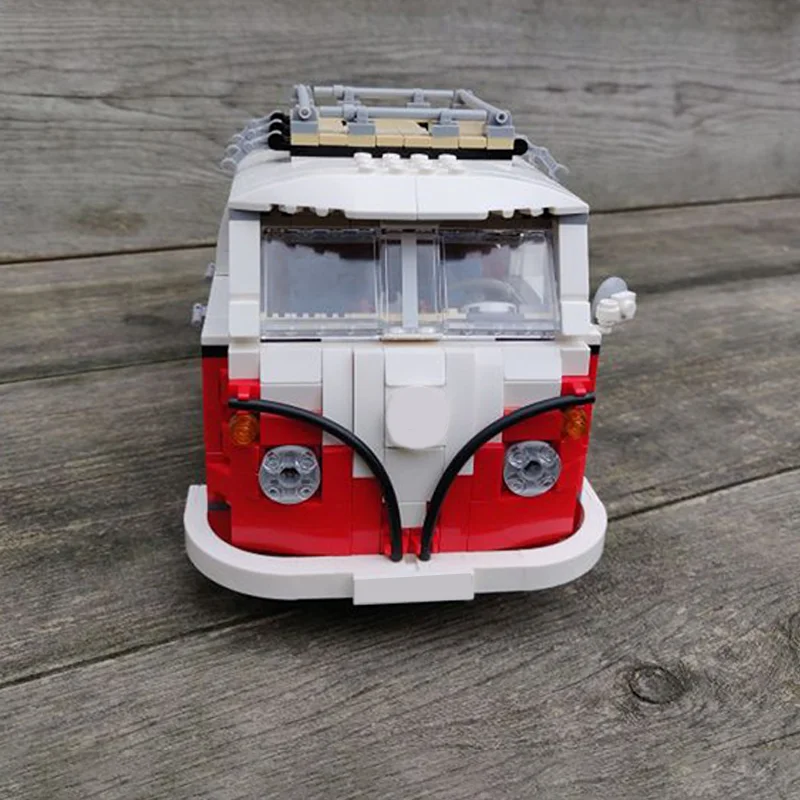 Фото 1048 деталей MOC VW T1 Doka: Альтернативная креативная модель для продвинутой сборки, конструктор, техническая модель, игрушка для создания сцен из серии «Замок и приключения», подарок №4