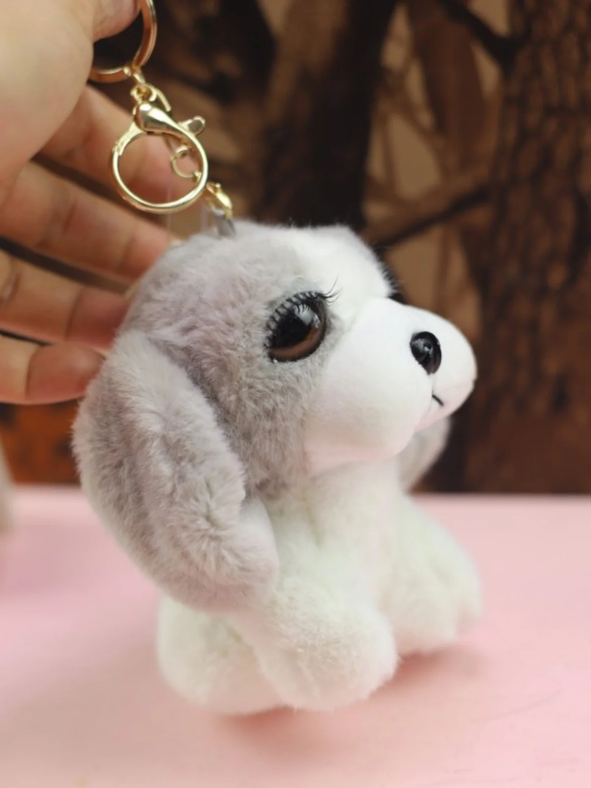Милые большие глаза имитация щенка Баджи плюшевая кукла брелок подвеска