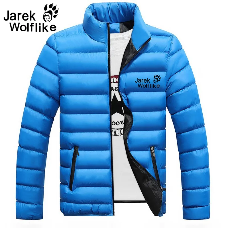 Wolf Claw Winter Stream Slim Solid Color Cotton Jacket Short Jacket Stand Collar Cotton Coat Men's Clothes
