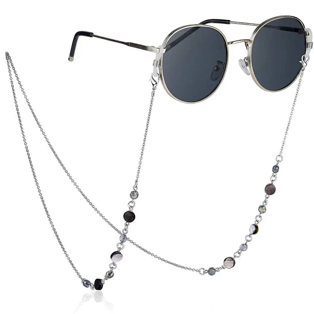 

Fashion Sunglasses Decorative Chain Natural Shell Crystal Anti-lost Mask Rope 70cm Face Mask Glasses Holder Glasses Chain