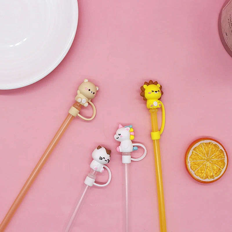 Силиконовая уплотнительная трубочка многоразовая шапочка для питьевой пыли