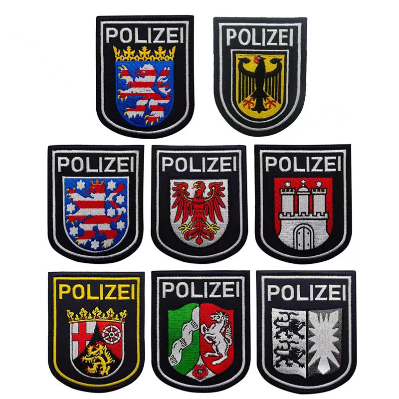 

Polizei German embroidery Velcro patch German eagle flag cloth patch military tactical badge military fan backpack hat armband