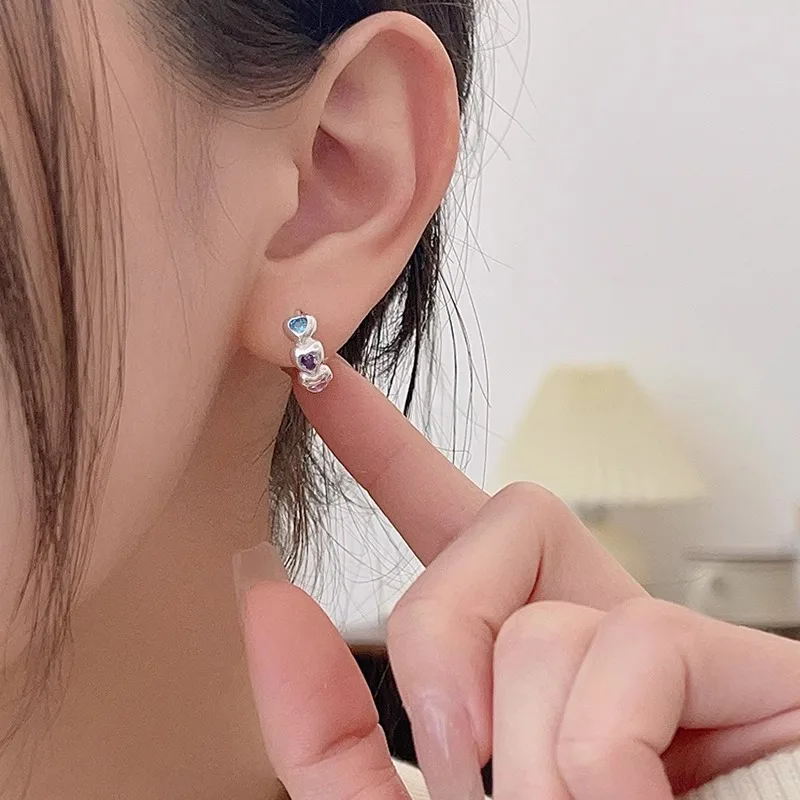 Женские серьги Sam Panda из стерлингового серебра 925 пробы Love Herat нерегулярные