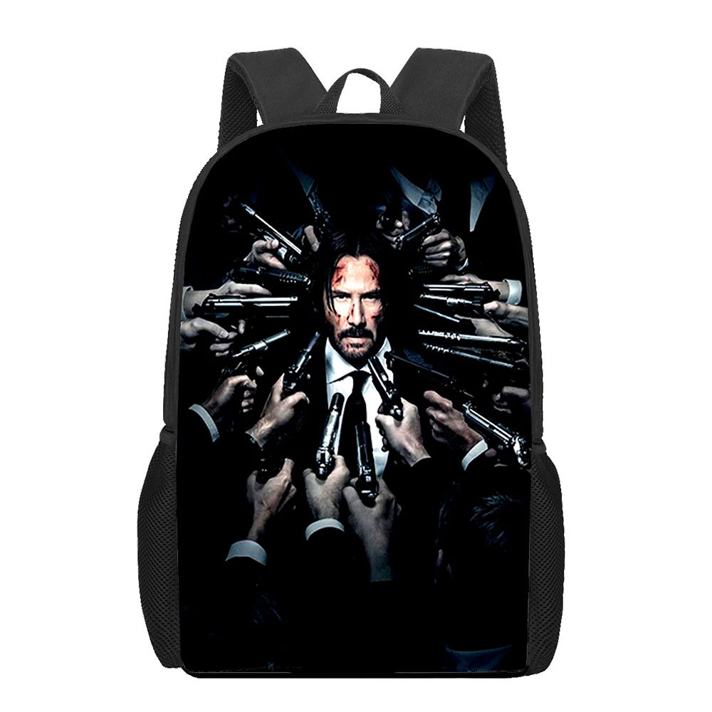 

John Wick Film Backpack Women Men Backpacks Children Shoulder Bag School Bags Back Pack For Teenager Girls Boys Book Bag Female