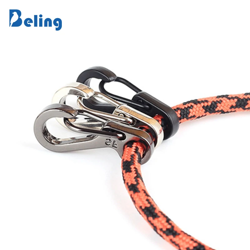 10 Pcs Equipment Survival EDC Paracord Carabiner Snap Mini SF Spring Clip Camping Hiking Hook Backpack Tactical Buckle Clip