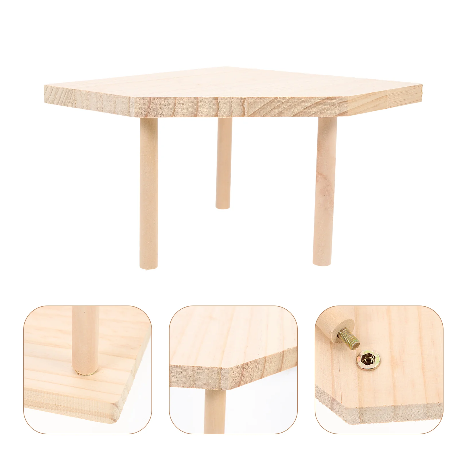 

Hamster Platform Stand Wood Toy Wooden Pet Cage Play Playinganimals Bird Animal Parrot Training Accessories Chew Natural