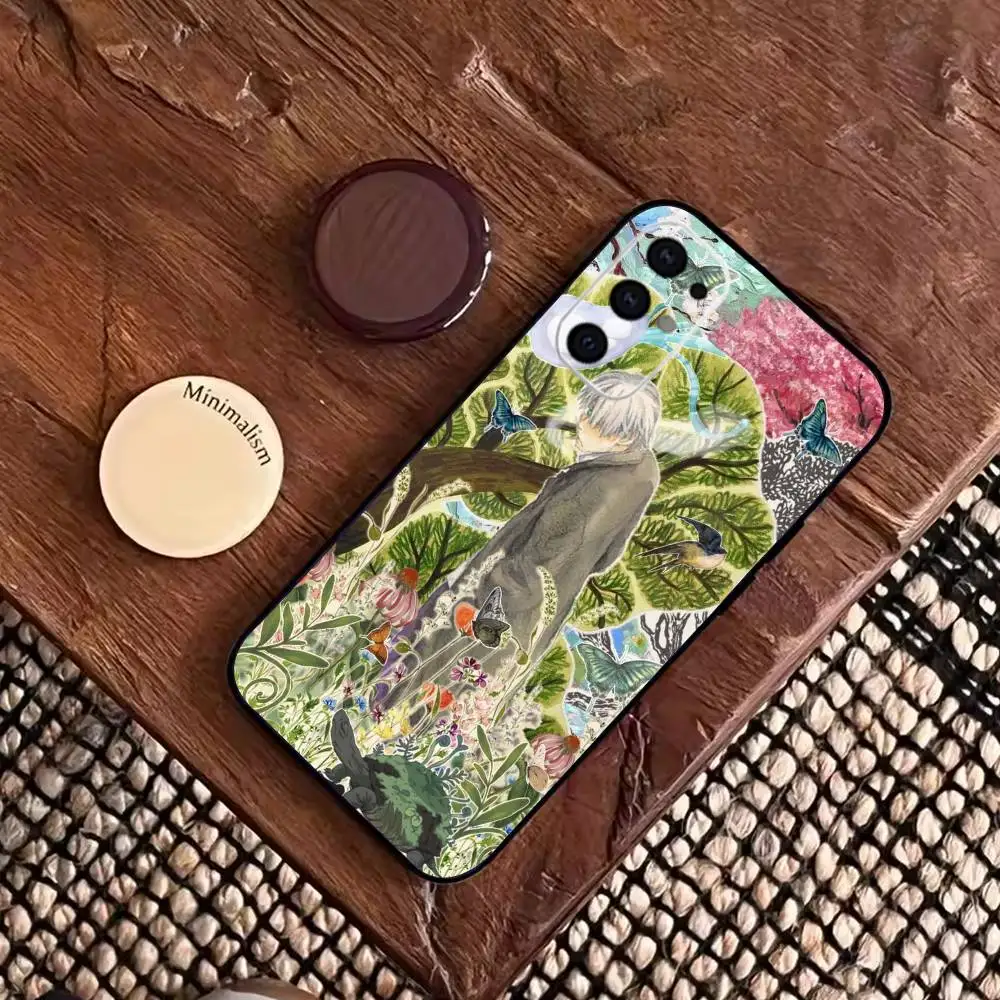 Фото Чехол для телефона Mushishi Ginko для Samsung S25, S24, S21, S22, S23, S30, Ultra, S20, Plus, Fe, мягкий силиконовый черный чехол №2