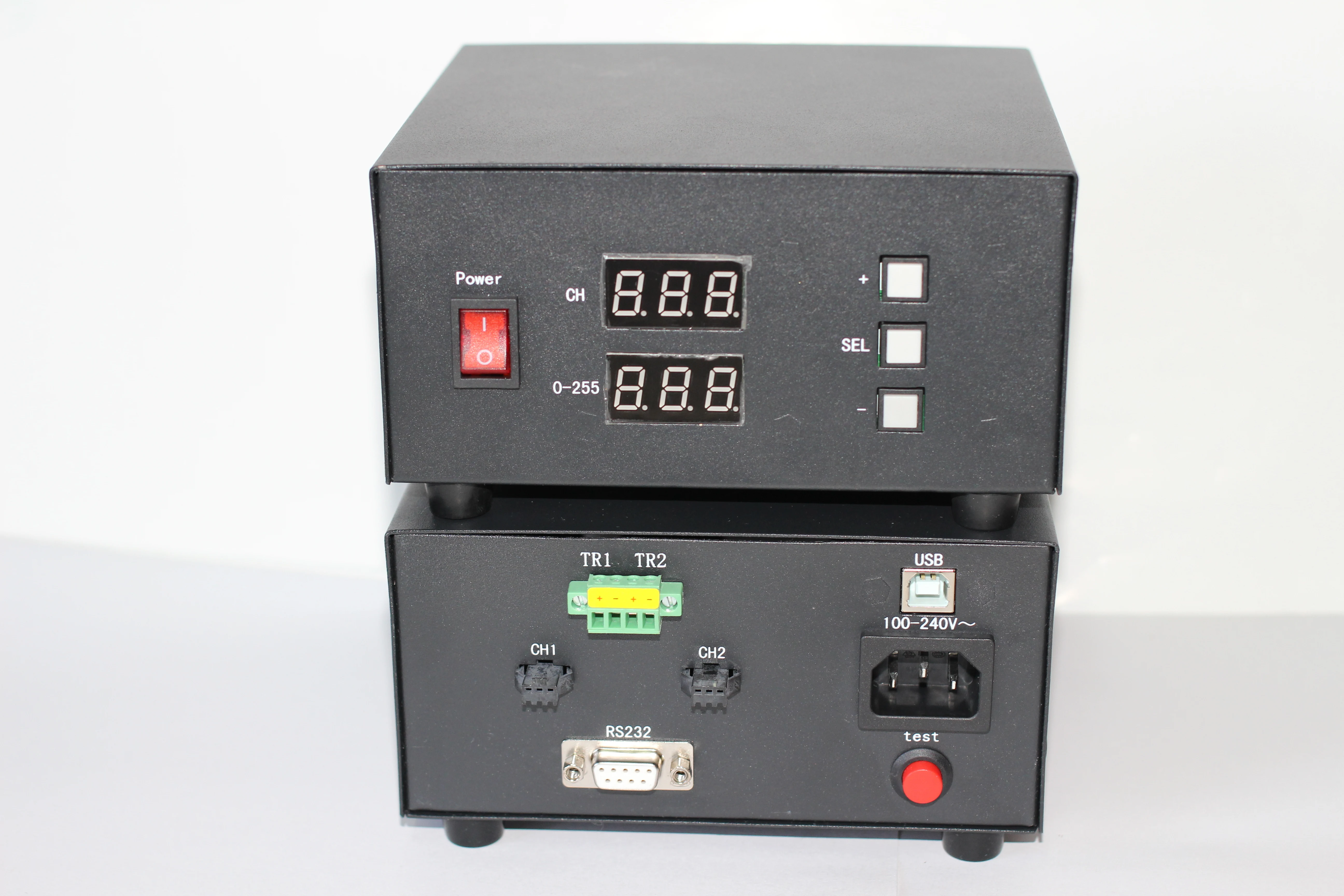 Two channel digital controller PWM type RS232 communication high speed trigger IO high frequency LED light source dimmer