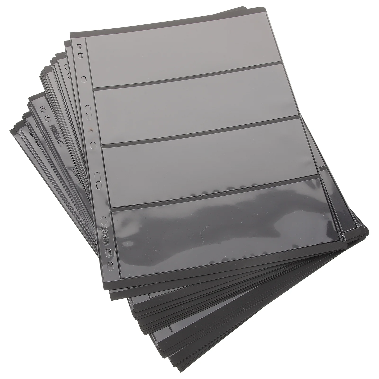 

20 Pcs Card Collector Supplies Stamp Pages The Album Currency Loose-leaf Collecting Book Storage Pocket Plastic