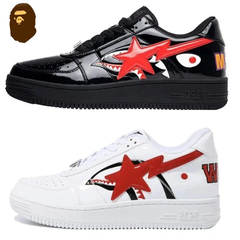 A BATHING APE Мужские и женские спортивные кроссовки Low STA Shark Vibe BapeGoose унисекс Bapesta