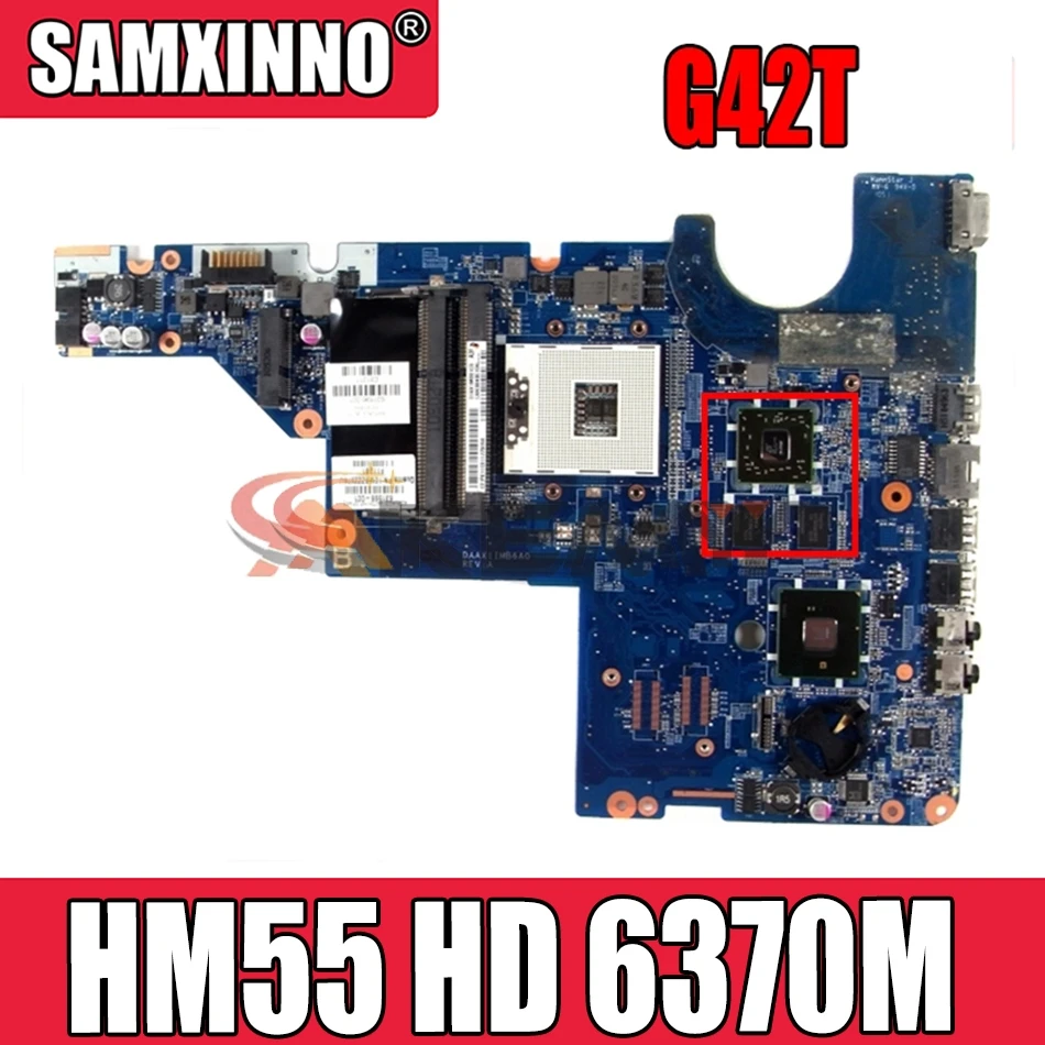 

AKemy 631596-001 Laptop motherboard for HP G42 G42T HM55 HD 6370M Graphics Mainboard