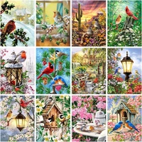 gatyztory oil painting by numbers bird animal diy flowers pictures on canvas painting for living room wall art home decoration