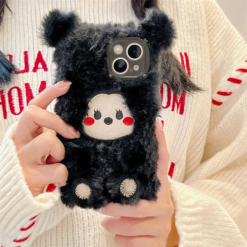 

Cartoon Mouse Plush Phone Case Cover for IPhone 14 Plus 11 12 13 14 Pro XR XS Max Shockproof Cases for IPhone 14 Case