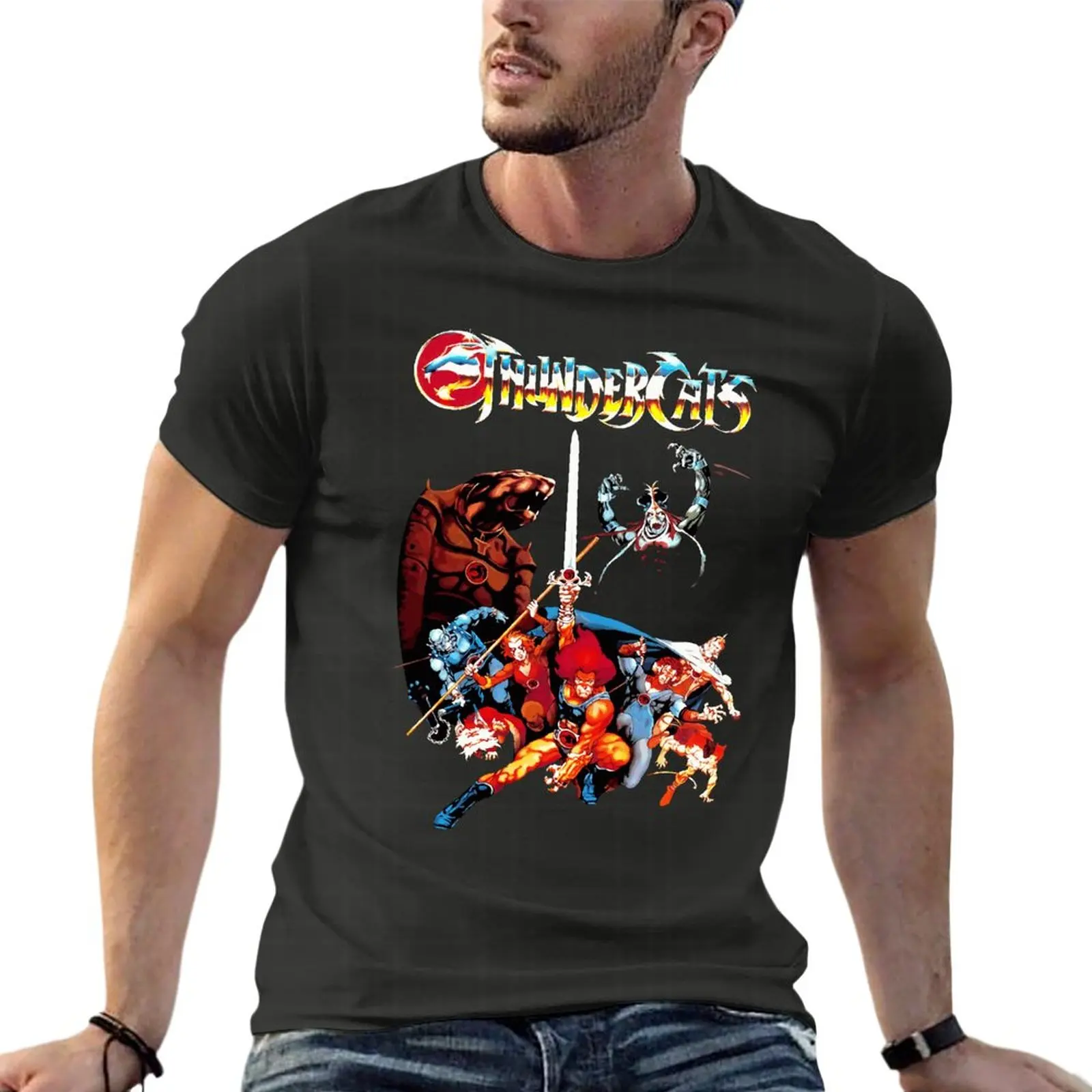 

Thundercats - Animated Kids Tv 80S Retro Cartoon Oversize T-Shirt Funny Mens Clothing 100% Cotton Streetwear Large Size Top Tee