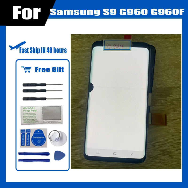 

Оригинальный ЖК-дисплей для Samsung S9, сенсорный ЖК-дисплей G960 G960F для Samsung S9, черный точечный ЖК-дисплей, сенсорный экран, дигитайзер
