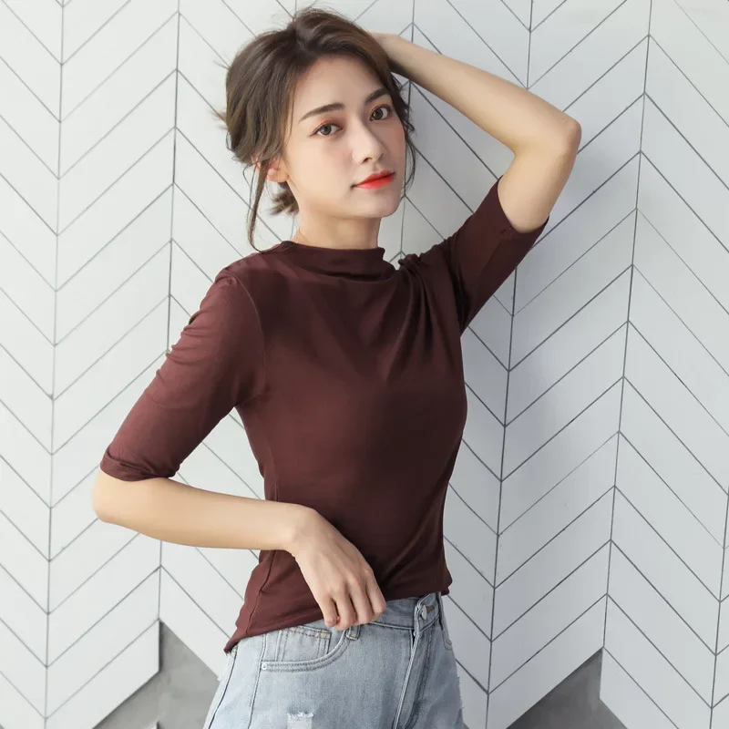 MRMT 2024 новинка женская белая короткая футболка Ins Tide свободная студенческая