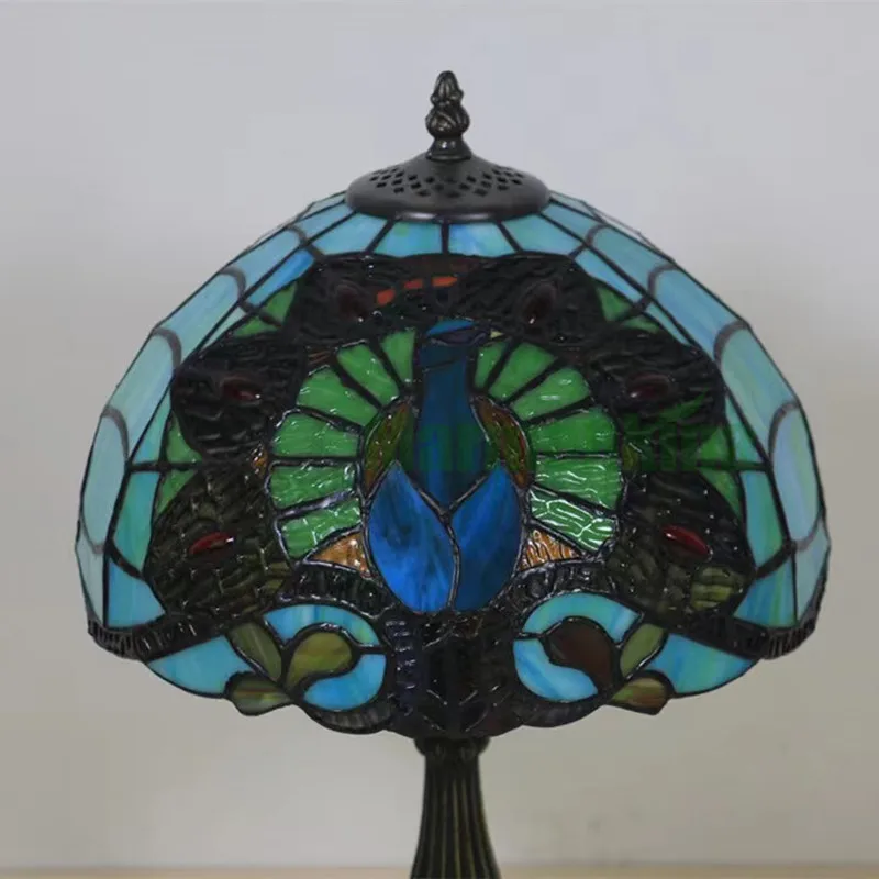 Новый Европейский ретро зеленый павлин гостиница Гостиная Спальня прикроватный