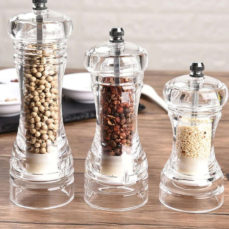 

Spice Mill Salt and Pepper grinder Refillable Salt shaker Manual Herbs Grinder Adjustable Ceramic Rotor Kitchen Products