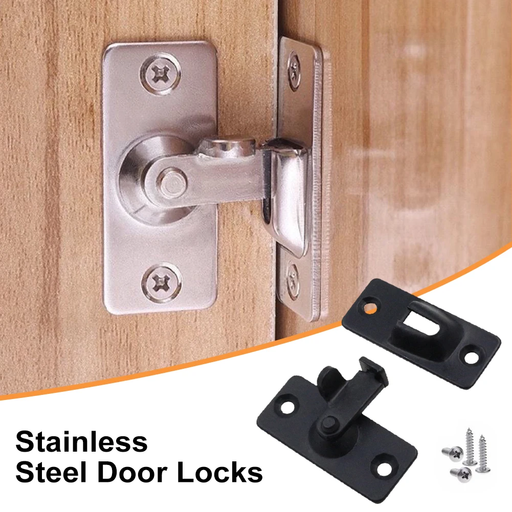 

90 Degree Right Angle Door Latch Stainless Steel Door Locks Bolt for Barn Sliding Door Flip Door Buckles Household Ornaments