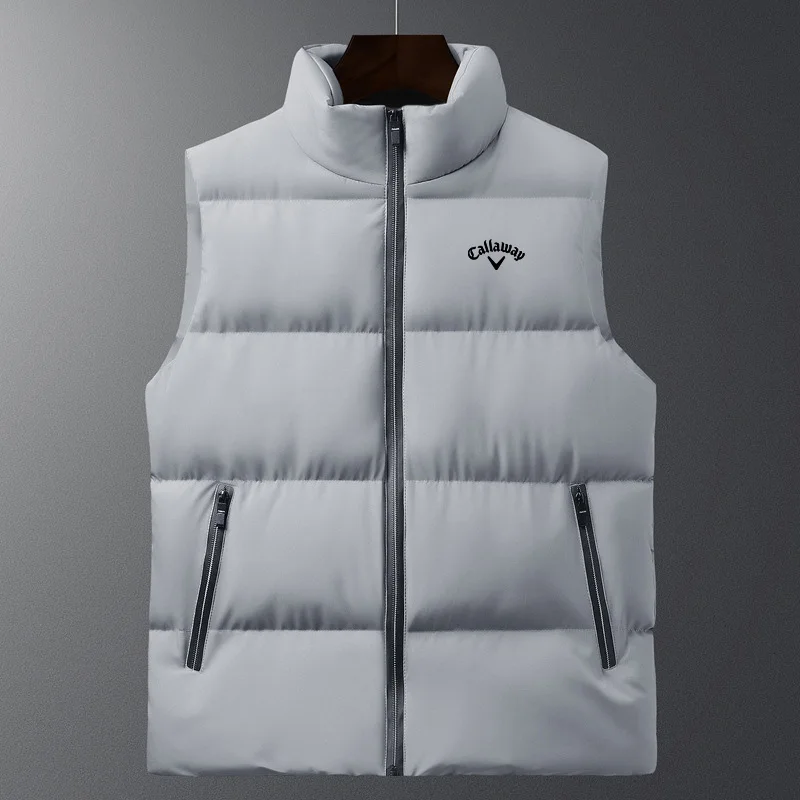 Men Golf Jacket Fashion Trend Zipper Vest Down Jacket Autumn Winter Male Windproof Warm Vest Jacket J Lindeberg Golf Clothing