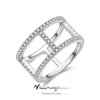 vinregem 18k white gold plated full vvs1 d moissanite diamond ring for women wedding engagement gift 925 sterling silver jewelry
