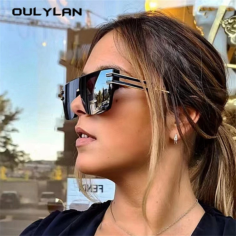 

Очки солнцезащитные OULYALN в стиле стимпанк для мужчин и женщин, дизайнерские металлические солнечные очки в стиле панк, с защитой от ультрафи...