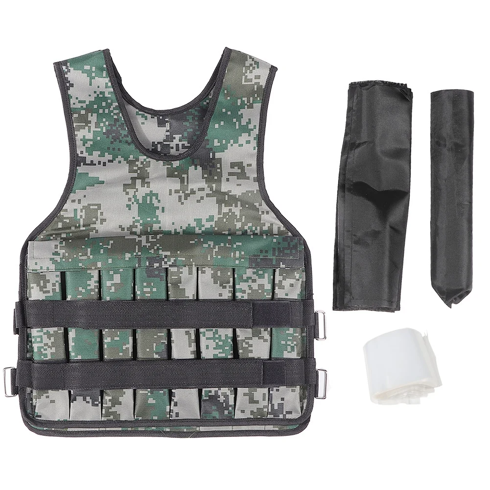 

Спортивные упражнения, фитнес-жилет, тренировочный жилет, нагрузка 20 кг (камуфляж)