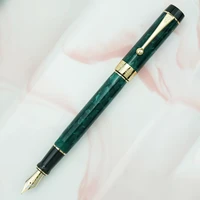 jinhao 100 centennial resin fountain pen dark green iridium effmbent nib with converter ink pen business office school gift