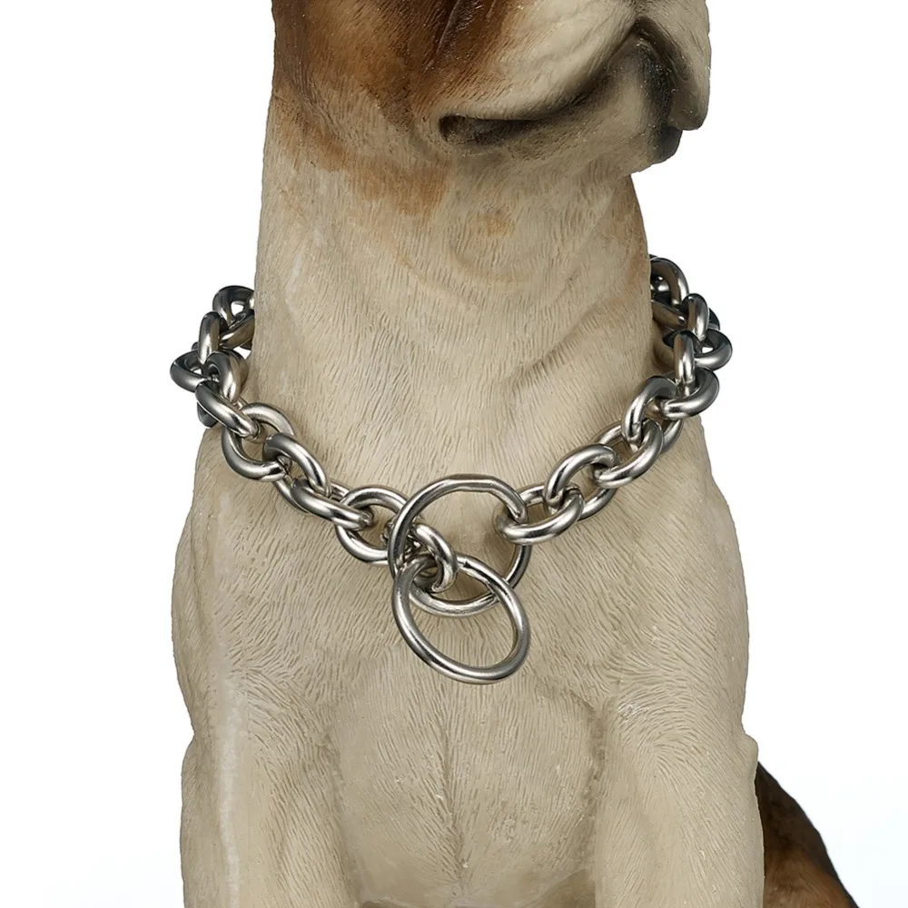 

13 мм 26 дюймов прочный серебристый цвет нержавеющая сталь Майами скользящий собачий ошейник металлическая цепь для обучения собак ошейники для больших собак