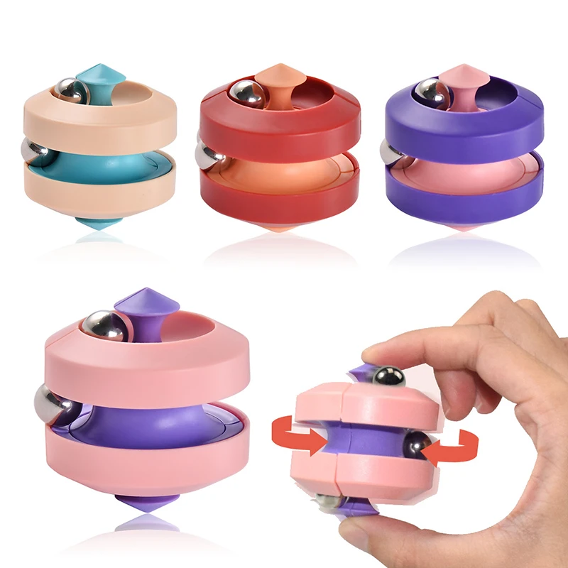 

Rotating Marble Track Magical Bead Metal Fingertip Decompression Infinity Cube Spinner Relieve Stress Pinball Puzzle Deform Toys